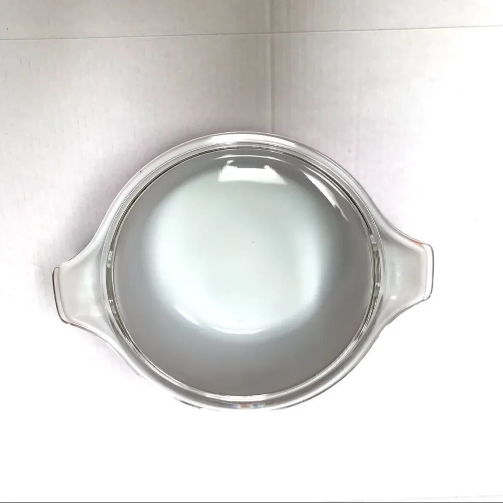 Vintage Pyrex rust Autumn Harvest 475-B 2.5 quart casserole dish with lid‎